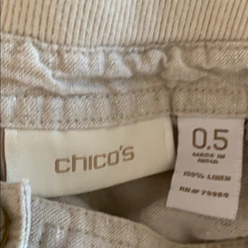 Linen cropped cargo pants. Classic and cool - Picture 3 of 3
